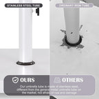 Sundale Outdoor Umbrella Base 42lbs with Stainless Steel Umbrella Tube, Heavy Duty Square Metal Built-in Cement Umbrella Stand, White