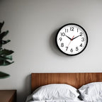 Wall Clock Analog 10 Inch Silent Non Ticking Battery Operated Modern Decorative for Living Room Kitchen Office Bedroom Bathroom(Black)