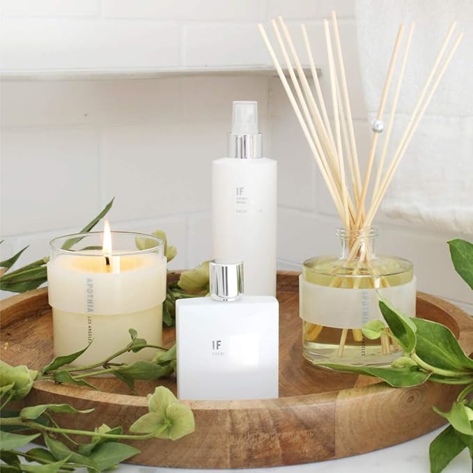 APOTHIA - IF Mini Aromatic Diffuser| Modern White Floral & Citrus | Up to 6 Months | 2 oz | 55 ml | Small Batches for Luxury Quality in Elegant Glass Bottle