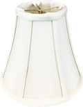 Royal Designs, Inc. BSO-704RC-8WH True Bell Basic Lamp Shade with Round Clip, 4 x 8 x 7.25, White