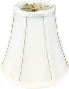 Royal Designs, Inc. BSO-704RC-8WH True Bell Basic Lamp Shade with Round Clip, 4 x 8 x 7.25, White