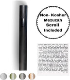 A&S Mezuzot Mezuza Aluminum Waterproof Case Peel & Stick Easy Installation Home Blessing (Black, 7inch)