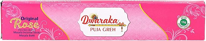 Dwaraka - Incense Sticks - Rose, 100 Sticks, All Natural, Chemical Free