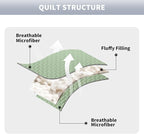 Maple&Stone Quilt Set King, Lightweight Mint Green Bedspread Ultrasonic Chevron Pattern Light Coverlet for All Season Comforter Bedding Decor - 3 Piece King Size Bed Cover Sets