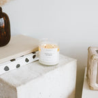Calyan Wax Co. Seaside & Citrus 2 Wick Scented Candle - 37 Hour Burn - Luxury Non Toxic Soy Wax Candles - Long Lasting Large Glass Jar Candle for Home - 8.8oz