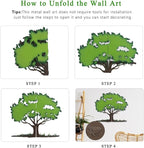 viterlight Metal Wall Art, Hanging Wall Decor Living Room, Tree of Life Colorful Wall Art, Decorative Wall Sculptures for Indoor, Outdoor(23.6" W*21" H)