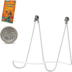 KINGDOM SOLUTIONS MADE IN USA 12-Pack Adjustable White Metal Easels - Book Stand - Sturdy Plate Stand for Art, Pictures, Books, Frames - Unique on the Market