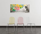 Novatique Graffiti Art Wall Decor Banksy Wall Art Colorful Pop Poster Street Graffiti Painting Canvas Print Ready to Hang for Bathroom Bedroom Office,12" x 16" x 3 Pcs