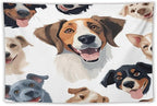 VUMIVI Cartoon Dog Tapestry Black & White Pet Dog Heads Cute Illustration Modern Creative Design Tapestry Wall Hanging for Living Room Bedroom Dorm Classroom Aesthetic Decor W90xL60in