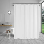 AmazerBath Extra Long Shower Curtain Liner, White Shower Curtain Liner 84 Inches Long, 72x84 Plastic White Shower Liner, Cute Bathroom Shower Curtain Liners, PEVA Tall Shower Liner with 3 Magnets