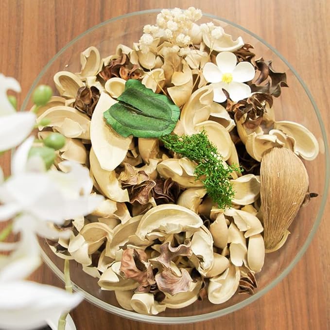 Qingbei Rina Spring Potpourri Bags, Gardenia Scented Potpourri Bowl Filler, Vase Filler,Decorative Dried Flower, Home Fragrance Petal, Bathroom Decor(White)-Gardenia