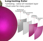 Fuchsia 4.0" Large Christmas Balls - Christmas Tree Decoration Ornaments Shatterproof Hanging Balls for Birthday Halloween Holiday Wedding Decorations Set of 4pcs
