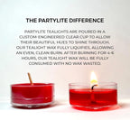 PartyLite Set of 12 Tea Lights Candles, Cedar Patchouli Scent, Aromatherapy Scented Candles Gift Set, Up to 4 to 6 Hours Burn Time