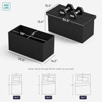 FDW 30 Inches Folding Storage Ottoman Bench, End of Bed Foot Rest Stools Ottoman Storage Chest, Holds up to 660 lb, for Entryway, Living Room, Bedroom, Black