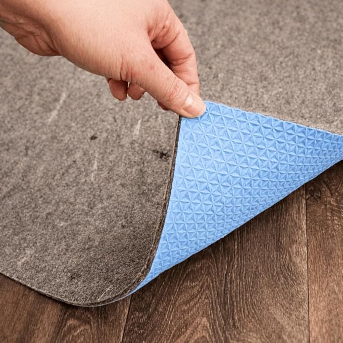 KOECKRITZ RugLock 9' x 10' Rug Pad – Non-Slip Felt & Rubber Dual Surface Rug Gripper, 0.345" Thick Cushion, Strong Grip Floor Protection, Safe for All Floors