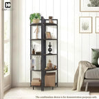CAPHAUS 5-Tier Corner Shelf: 59.1-Inch Tall, Metal Frame, Round Corner Display Rack for Bathroom, Living Room, Home, Office