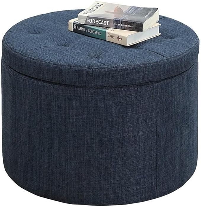 Convenience Concepts Designs4Comfort Round Shoe Storage Ottoman