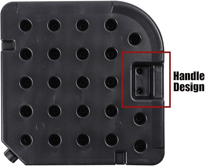 Sunnyglade 4PCS 176LB Square Shaped Water Or Sand Filled Umbrella Base Cantilever Offset Patio Market Umbrella Base Stand with U Locking (Black)