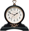 Silent Movement Mantel Clock - Elegant Vintage Home Décor for Office, Desk, Fireplace, Shelf - HD Glass Lens for Classic Style and Accurate Timekeeping