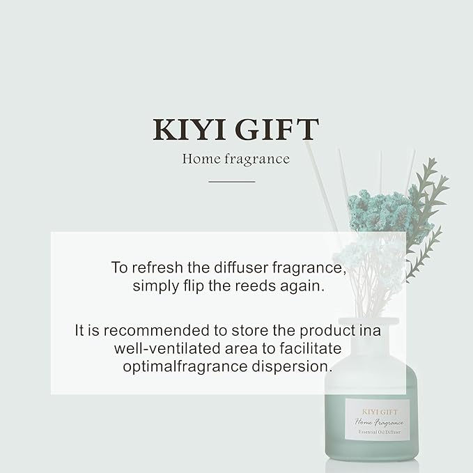 Reed Diffuser Set –Scented Diffuser with Sticks Home Fragrance Diffusers for Home Reed Diffuser for Bathroom Shelf Decor (4.06oz Bellflower)