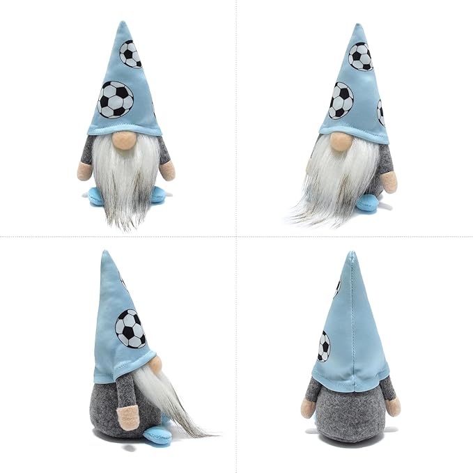 Little Football Soccer Gnomes Plush Ornaments Cute Swedish Tomte Nisse Dwarf Gnome Doll Sports Game Fans Gifts Tiered Tray Home Decoration