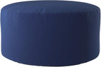 Howard Elliott Round Pouf Ottoman Foot Rest With Cover, Round Stuffed Foot Stool Filled with Polyester Fiber, Fluffy Comfortable Soft Seating for Living Room & Bedroom, 22 x 22 x 12 Inch, Bella Royal