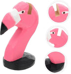 SUPVOX 2pcs Flamingo Wooden Eyeglasses Stand Animal Glasses Holder Spectacle Display Rack for Home Office Desk Decor
