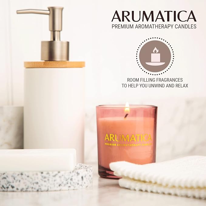 Premium Aromatherapy Candle Set | Stress Relief Soy Wax Candles with Relaxing Scents | Scented Candles for Home Yoga, Meditation & Spa | Luxury Candle Gift Set (4 Pack, 5oz Each) Total 20oz