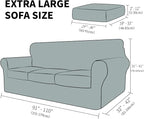 YEMYHOM Latest Checkered 4 Pieces Couch Covers for 3 Cushion Couch Extra Large High Stretch Thickened Sofa Cover for Dogs Pets Furniture Protector Sofa Slipcovers (Dark Coffee), 91"-110"(3 Cushions)