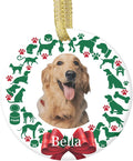 Personalized Custom Photo Ornaments for Christmas Tree - Ceramic Hanging Xmas Ornaments for Couples, Family, Wedding