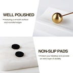 Koville Marble Incense Holder, Incense Holder for Sticks, Incense Sticks Holder Ash Catcher for Meditation Yoga SPA, Natural Stone Incense Burner, Home Table Decor(White)