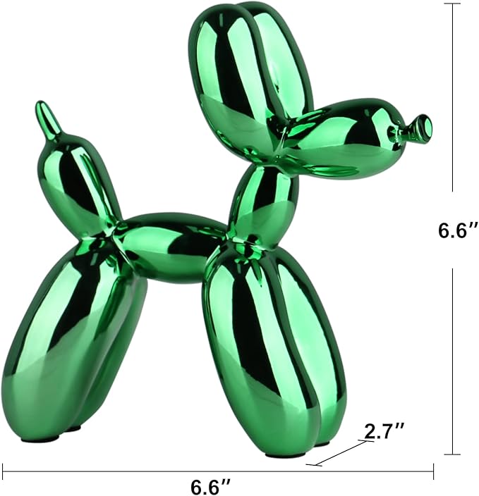 Balloon Dog Sculpture Modern Home Decor Collectible Figurines Funky Statues for Bedroom Trendy Animal Decor for Coffee Table Living Room Decor Art Resin Decor Office Standing Desk Decor