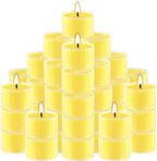 100 Pack Clear Tea Lights Candles Bulk, Summer Citronella Candle Outdoor and Indoor, for Birthday Emergency Home Garden(8 Hour, Yellow)