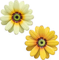 YEAHOME 10'' Sunflower Wall Decor, Metal Flower Wall Art Decorations, Sunflower Spring Yard Garden Decor Hanging for Kitchen, Bathroom, Handmade Gift for Indoor or Outdoor, Set of 2 Wall Sculptures