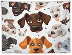 VUMIVI Cartoon Dog Head Tapestry Adorable Pets Humorous Style Abstract Art Illustration Tapestry Wall Hanging for Living Room Bedroom Dorm Classroom Aesthetic Decor W80xL60in
