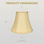Royal Designs, Inc. BSO-704-14AGL True Bell Basic Lamp Shade, 7 x 14 x 11.5, Antique Gold