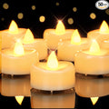 Flameless Candles, 50 Pack LED Tea Lights Candles Battery Operated, Last 200+ Hrs Flickering Tea Lights, Flameless Tealight Candles for Halloween Diwali Fall Christmas Wedding