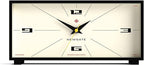 NEWGATE® Thunderbird Desk Clock | Retro Contemporary Rectangular Design | Black | Modern mid Century Style for Desk, Mantel, Table top or Shelf