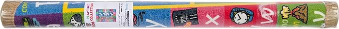 KC Cubs Bilingual Educational Kids Rug – English & Spanish ABC, Seasons & Days Mat – Language Learning Carpet Classroom & Playroom Baby-Toddler 3x5