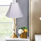 TOOTOO STAR Double White Lamp Shade Set of 2, Large Bell Lampshade for Floor Light and Table Lamp 6x14x10 inch, DIY Fabric Natural Linen Hand Crafted, Spider (White, 6x14x10 inch)