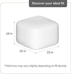Anji Mountain 100% Handmade & Handcrafted Comfortable Home Décor Pouf Ottoman Footrest for Living Room, Bedroom, Nursery, Kidsroom, Patio Furniture - (22" x 22" x 16" - Blue)
