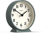 NEWGATE® Theatre Mantel Clock | Modern Classic Round Design | Asparagus Green | Contemporary Style for Desk, Table, Shelf or Bedside