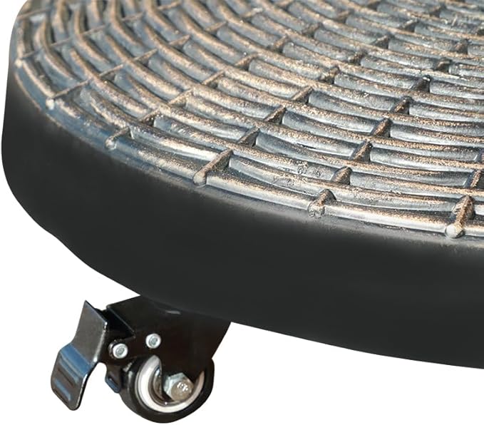 COBANA Patio Umbrella Base, Heavy-Duty Stand Resin Weights with Wheels for Outdoor Market Umbrella, 52lbs, Bronze