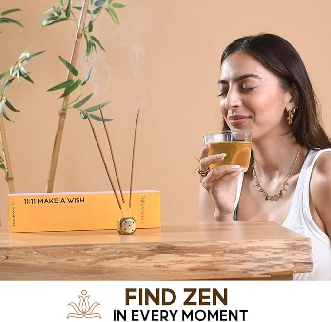 Folkulture Incense Sticks (120 Sticks) | Set of 6 Premium Incense for Calm, Aromatherapy, Relaxation | No Charcoal,Organic, Non Toxic, 45 Mins, Long Burning Vanilla, Amber, Chamomile Insence-Sticks