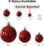 Red & Green 1.6" Small Christmas Balls Christmas Tree Decoration Ornaments Shatterproof Hanging Balls for Birthday Halloween Holiday Wedding Decorations Set of 36pcs