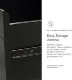 Signature Design by Ashley Londer Casual 5-Drawer Chest of Drawers with Safety Stop and Felt Lined, Black