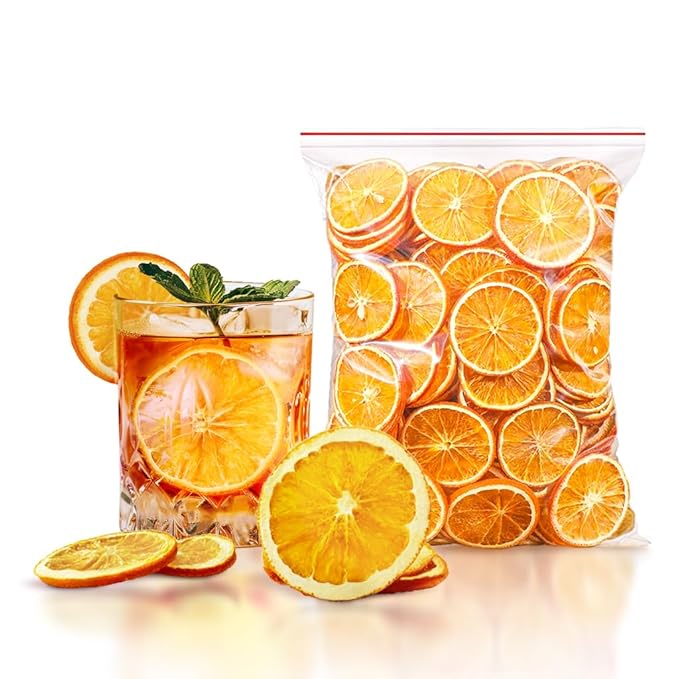 Fraunitsh Dried Orange Slices 8.8oz/250g | Dehydrated Orange Slices for Cocktails, Cakes, Baking, Potpourri, Garnishes | All-Natural Dried Fruit Citrus | Sugar Free
