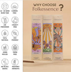 Folkulture Incense Sticks (120 Sticks) | Set of 6 Premium Incense for Calm, Aromatherapy, Relaxation | No Charcoal,Organic, Non Toxic, 45 Mins, Long Burning Vanilla, Amber, Chamomile Insence-Sticks
