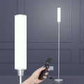 Floor Lamp with Remote Control,Bright Floor Lamps for Living Room/Bedroom/Office, Stepless Adjustable 3000K-6000K Colors and 10-100% Brightness,Standing Light with Foot Switch (Nickel)
