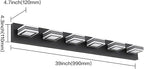 SOLFART Modern LED Dimmable Bathroom Light Fixtures Over Mirror Led Vanity Lights Modern Black LED 6 Light Vanity Light